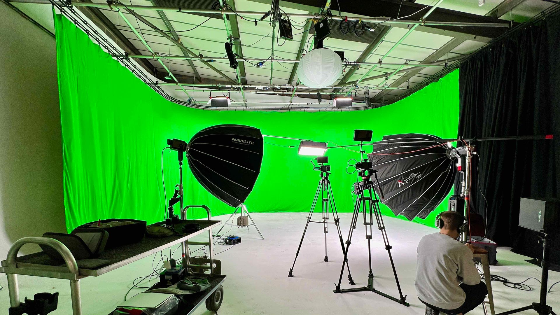 studio with green screen